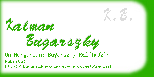 kalman bugarszky business card